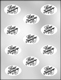 Happy Anniversary on Oval Chocolate Candy Mold