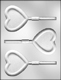 Heart with Border Sucker Chocolate Candy Mold