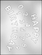 Happy Birthday with Numbers Chocolate Candy Mold