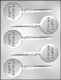 Round Happy Birthday Sucker Chocolate Candy Mold