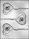 Bear in Heart Sucker Chocolate Candy Mold