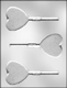 Plain Flat Heart Sucker Chocolate Candy Mold