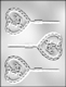 Scalloped Heart with Love Sucker Candy Mold