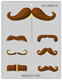 Mustache Assortment Candy Mold