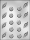 Wedding Roses & Leaves Chocolate Candy Mold