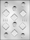 Two Part Graduation Cap Chocolate Candy Mold