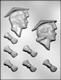 Graduate Boy/Girl Head & Diplomas Candy Mold