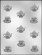 Cup, Saucer, & Teapot Chocolate Candy Mold
