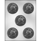 Fireman on Circle Chocolate Candy Mold