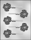 Smiley Shamrock Sucker Chocolate Candy Mold
