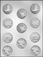 Old West on Circle Chocolate Candy Mold