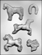 Horses & Horseshoe Chocolate Candy Mold