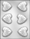 Flat Cut Glass Heart Chocolate Candy Mold