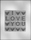 "I LOVE YOU" w/ Break-Up Bar Chocolate Candy Mold