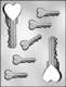 Large & Small Heart Keys Chocolate Candy Mold