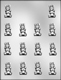 Bunny with Rounded Ears Chocolate Candy Mold