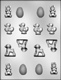 Bunny, Duck, Egg & Lamb Chocolate Candy Mold