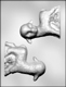 3D Realistic Standing Lamb Chocolate Candy Mold