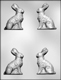 3D Sitting Bunny Chocolate Candy Mold