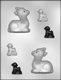 3D Large Sitting Lamb & Smaller Lambs Candy Mold