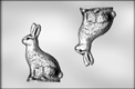 3D Side View Bunny Chocolate Candy Mold