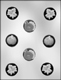 Fall Thanksgiving on Circle Chocolate Candy Mold
