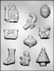 Fireplace, Tree, Ornaments & Candy Cane Candy Mold