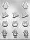 Wreath, Santa, Bells & Tree Chocolate Candy Mold