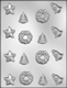 Star, Bell, Wreath & Tree Chocolate Candy Mold