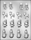 Drummer Boy, Santa, Reindeer & Snowman Candy Mold