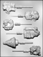 Christmas Sucker Assortment Chocolate Candy Mold