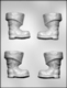 3D Santa's Boot Chocolate Candy Mold