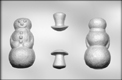 3D Large Snowman Chocolate Candy Mold