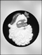 Santa Face Round Plaque Chocolate Candy Mold