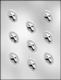 Cross on Oval Chocolate Candy Mold