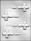 Cross with Scroll Sucker Chocolate Candy Mold
