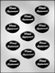 "Happy Retirement" (Script) on Oval Candy Mold