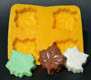 Maple Leaf Flexible Yellow Rubber Candy Mold