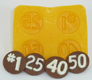 Anniversary Asst. Yellow Rubber Candy Mold