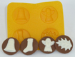Christmas Asst. Flexible Yellow Rubber Candy Mold