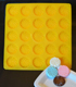 Swirl Flat Flexible Yellow Rubber Candy Mold