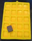 Rectangle Flexible Yellow Rubber Candy Mold