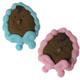Royal Icing African American Baby Face Pink & Blue