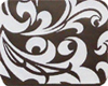 Chocolate Transfer Sheet - Callig. Scroll White