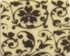 Chocolate Transfer- Black Floral Scroll