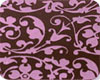 Chocolate Transfer Sheet-Pink Floral Scroll