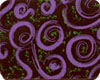 Chocolate Transfer- Purple and Lime Swirl