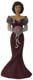Bridesmaids (White)-Burgundy Dress