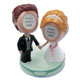 Bride and Groom Bobblehead Cake Topper