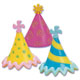 3-D Party Hats Cake Topper